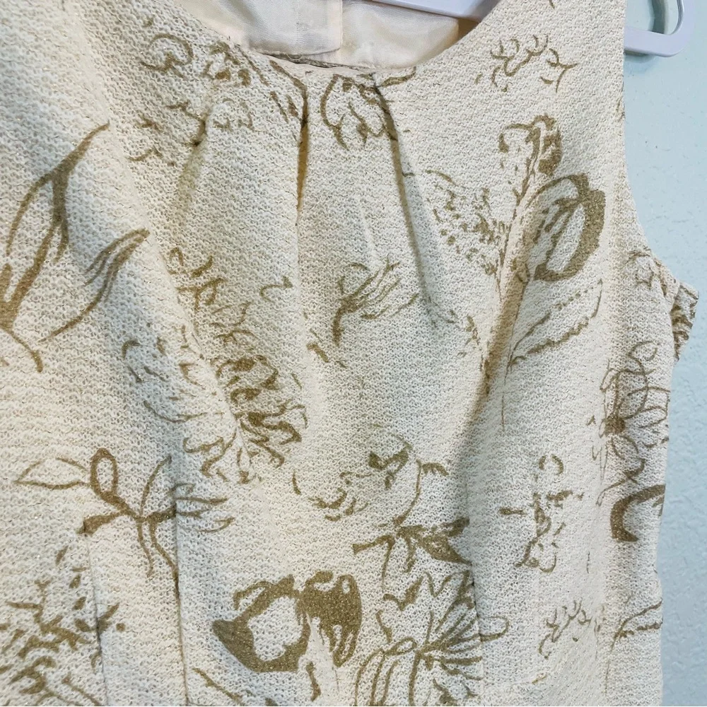 Anthropologie Moulinette Soeurs Cream Tan Open Back Dressy Mini Dress | Size 6 - Picture 3 of 8